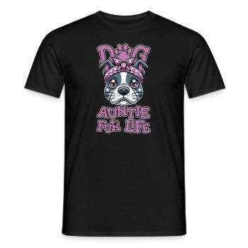 American Bully Dog Aunt For Life - Men's T-Shirt - black - Front - AI Model Male 178 light (178cm)