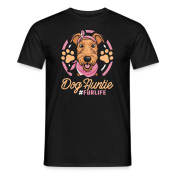 Airedale Terrier Dog Aunt Fur Life - Männer T-Shirt - Schwarz - Vorne - AI Model Male 178 light (178cm)