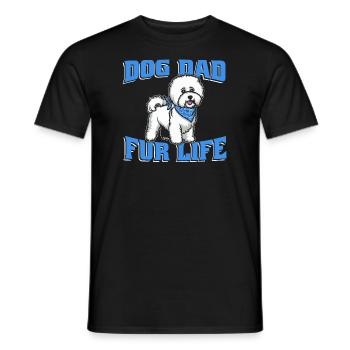 Bichon Frize Dog Dad For Life - Men's T-Shirt - black - Front - AI Model Male 178 light (178cm)