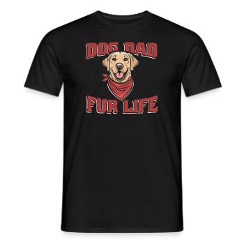 Chien Labrador papa pour la vie - T-shirt homme - noir - Devant - AI Model Male 178 light (178cm)