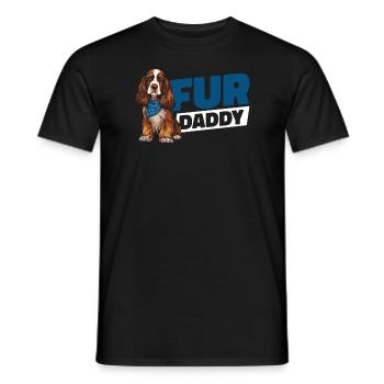Cocker Spaniel Chien Papa Pour Papa - T-shirt homme - noir - Devant - AI Model Male 178 light (178cm)