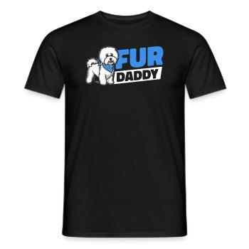 Bichon Frize Dog Dad For Daddy - Men's T-Shirt - black - Front - AI Model Male 178 light (178cm)
