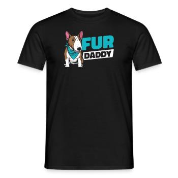 Bull Terrier Chien Papa Pour Papa - T-shirt homme - noir - Devant - AI Model Male 178 light (178cm)