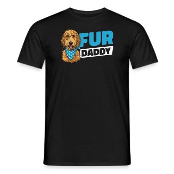 Golden Doodle Dog Dad For Daddy - Men's T-Shirt - black - Front - AI Model Male 178 light (178cm)