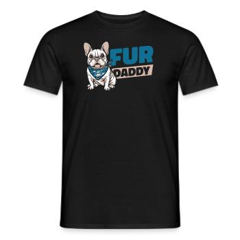 French Bulldog Dog Dad For Daddy - Men's T-Shirt - black - Front - AI Model Male 178 light (178cm)
