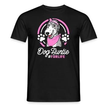 Irischer Wolfshund Dog Aunt Fur Life - Männer T-Shirt - Schwarz - Vorne - AI Model Male 178 light (178cm)