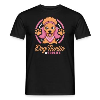 Pudel Dog Aunt Fur Life - Männer T-Shirt - Schwarz - Vorne - AI Model Male 178 light (178cm)