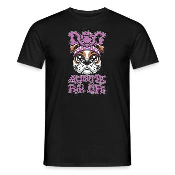Bouledogue chien tante pour la vie - T-shirt homme - noir - Devant - AI Model Male 178 light (178cm)