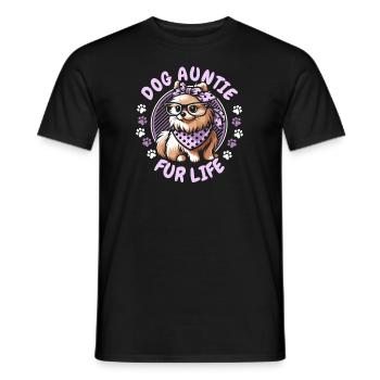 Pomeranian Dog Aunt Fur Life - Männer T-Shirt - Schwarz - Vorne - AI Model Male 178 light (178cm)