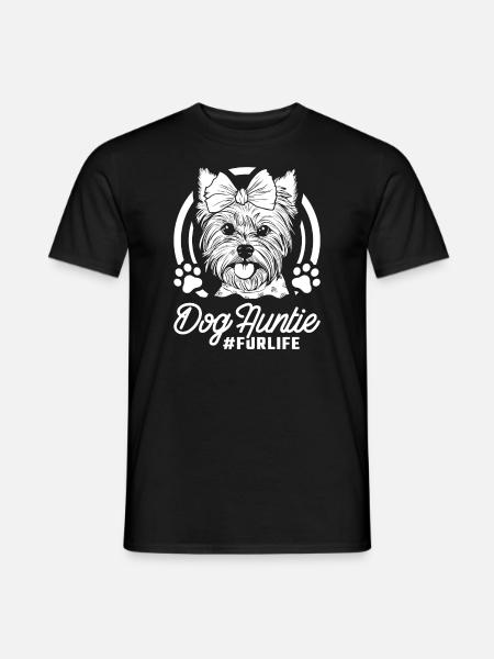 Yorkshire Terrier Psia Ciocia Na Całe Życie - T-shirt męski - czarny