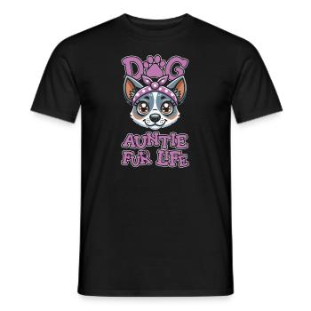 Tante australienne de chien de bétail pour la vie - T-shirt homme - noir - Devant - AI Model Male 178 light (178cm)