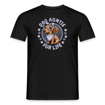 Dackel Dachshund Dog Aunt Fur Life - Männer T-Shirt - Schwarz - Vorne - AI Model Male 178 light (178cm)