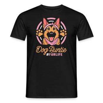 Schäferhund Dog Aunt Fur Life - Männer T-Shirt - Schwarz - Vorne - AI Model Male 178 light (178cm)