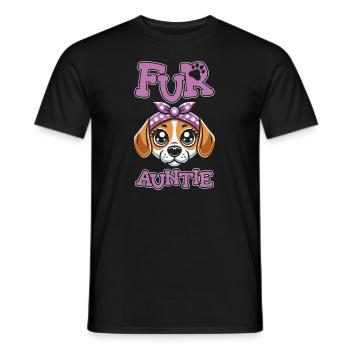 Beagle chien tante pour tante - T-shirt homme - noir - Devant - AI Model Male 178 light (178cm)