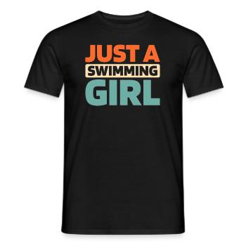 Nageuse Juste Une Fille Nageuse - T-shirt homme - noir - Devant - AI Model Male 178 light (178cm)