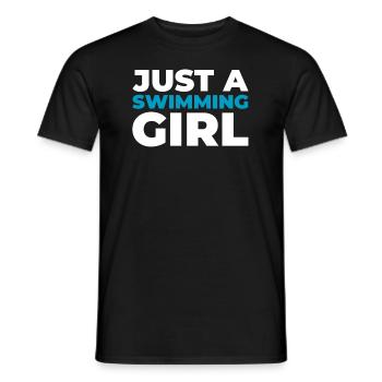 Nageuse Juste Une Fille Nageuse - T-shirt homme - noir - Devant - AI Model Male 178 light (178cm)