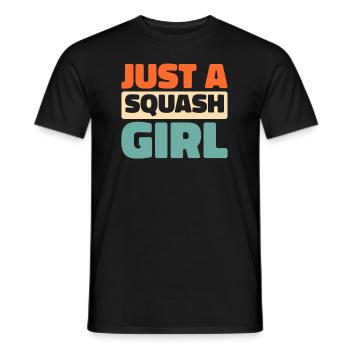 Squash juste une fille de squash - T-shirt homme - noir - Devant - AI Model Male 178 light (178cm)