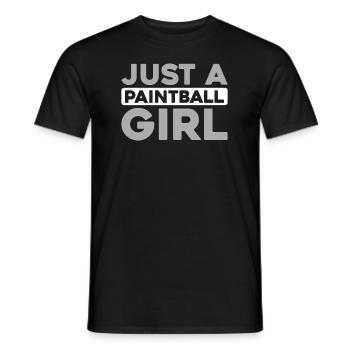 Paintball Juste une fille de paintball - T-shirt homme - noir - Devant - AI Model Male 178 light (178cm)