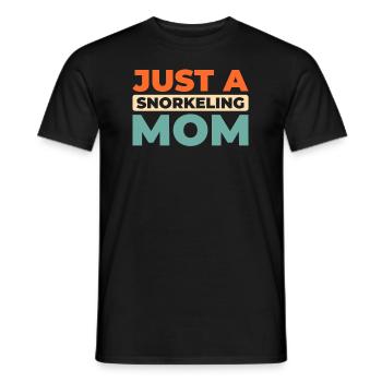 Schnorcheln : juste une maman plongeuse en apnée - T-shirt homme - noir - Devant - AI Model Male 178 light (178cm)