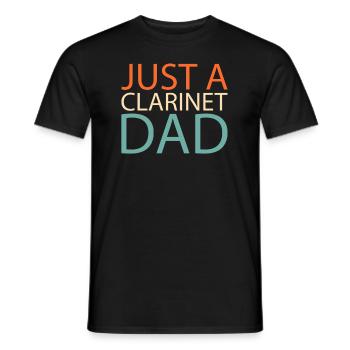 Klarinette Klarinettist Just A Clarinet Dad - Männer T-Shirt - Schwarz - Vorne - AI Model Male 178 light (178cm)