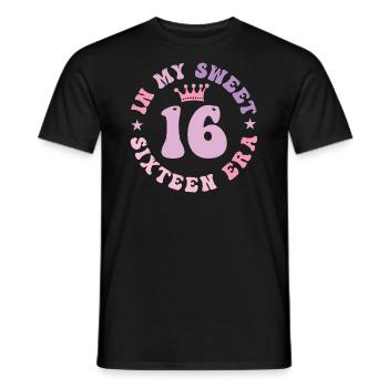 In My Sweet Sixteen Era 16th Birthday 16th - T-shirt homme - noir - Devant - AI Model Male 178 light (178cm)