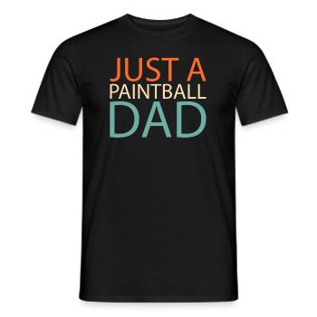 Paintball Just A Paintball Dad - Männer T-Shirt - Schwarz - Vorne - AI Model Male 178 light (178cm)