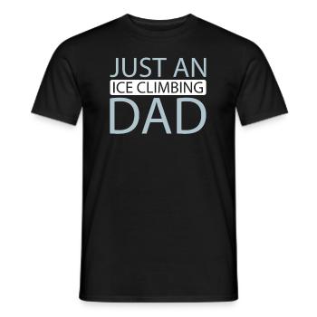 Eisklettern juste un papa grimpeur de glace - T-shirt homme - noir - Devant - AI Model Male 178 light (178cm)