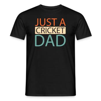 Cricket Just A Cricket Dad - Men's T-Shirt - black - Front - AI Model Male 178 light (178cm)