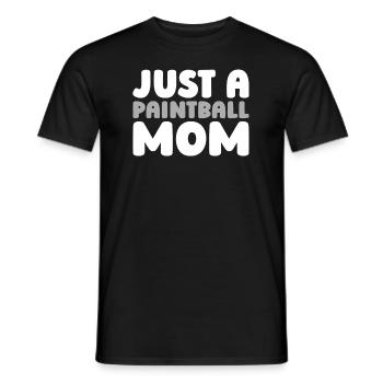 Paintball Just A Paintball Mom - Männer T-Shirt - Schwarz - Vorne - AI Model Male 178 light (178cm)
