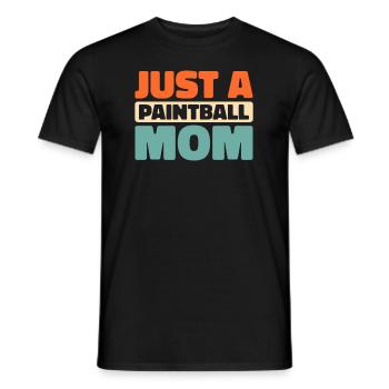Paintball Just A Paintball Mom - Männer T-Shirt - Schwarz - Vorne - AI Model Male 178 light (178cm)