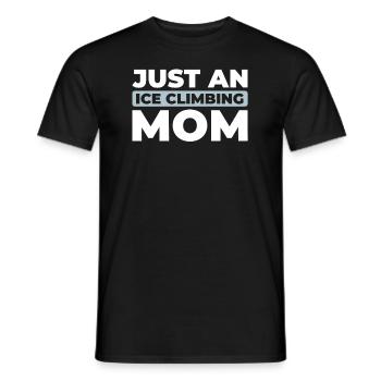Eisklettern juste une maman grimpeuse sur glace - T-shirt homme - noir - Devant - AI Model Male 178 light (178cm)