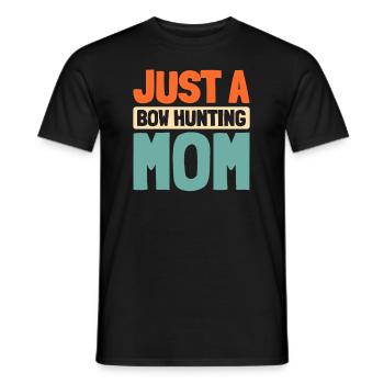 Bow Hunting Bow Hunters Just A Bow Hunting Mom - Men's T-Shirt - black - Front - AI Model Male 178 light (178cm)