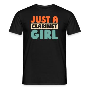 Klarinette Klarinettist Just A Clarinet Girl - Männer T-Shirt - Schwarz - Vorne - AI Model Male 178 light (178cm)