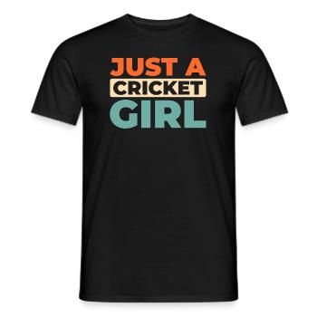 Cricket Just A Cricket Girl - Men's T-Shirt - black - Front - AI Model Male 178 light (178cm)