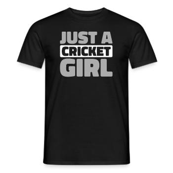 Cricket Just A Cricket Girl - Men's T-Shirt - black - Front - AI Model Male 178 light (178cm)
