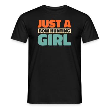 Bow Hunting Bow Hunters Just A Bow Hunting Girl - Men's T-Shirt - black - Front - AI Model Male 178 light (178cm)