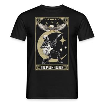 THE MOON ROCKER TAROT mystical design - Men's T-Shirt - black - Front - AI Model Male 178 light (178cm)
