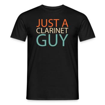 Klarinette Klarinettist Just A Clarinet Guy - Männer T-Shirt - Schwarz - Vorne - AI Model Male 178 light (178cm)