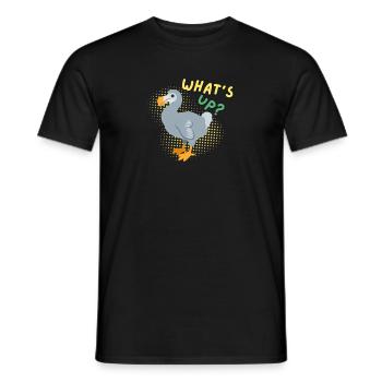 Dodo Whats's up? - Men's T-Shirt - black - Front - AI Model Male 178 light (178cm)