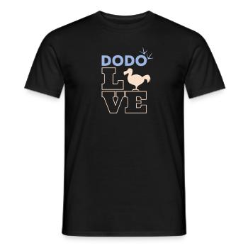 popular Dodo Love - Men's T-Shirt - black - Front - AI Model Male 178 light (178cm)