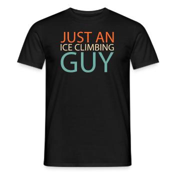 Eisklettern n’est qu’un grimpeur sur glace - T-shirt homme - noir - Devant - AI Model Male 178 light (178cm)