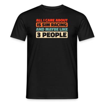 Sim Racing - Men's T-Shirt - black - Front - AI Model Male 178 light (178cm)