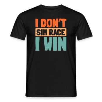 Sim Racing - Men's T-Shirt - black - Front - AI Model Male 178 light (178cm)