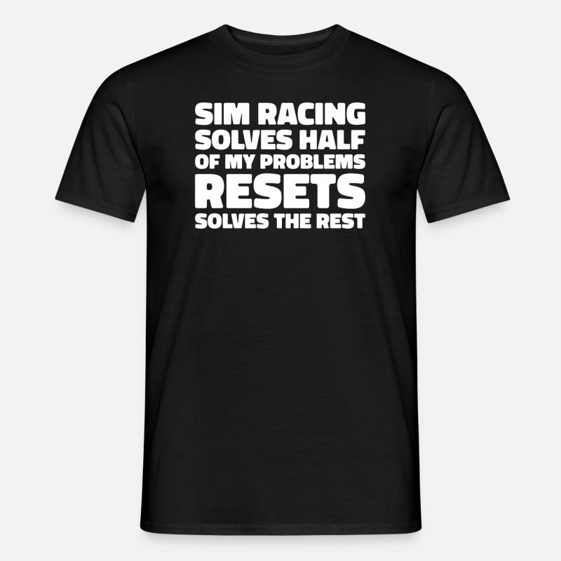 Sim Racing - Männer T-Shirt - Schwarz