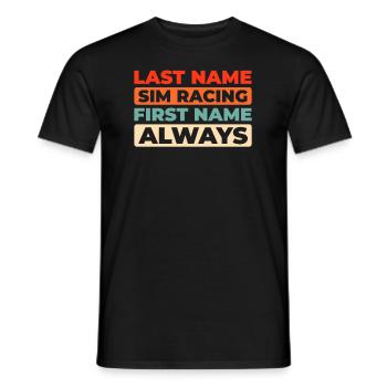 Sim Racing - Men's T-Shirt - black - Front - AI Model Male 178 light (178cm)