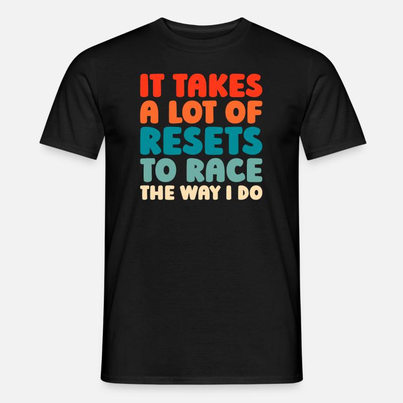 Sim Racing - Männer T-Shirt - Schwarz