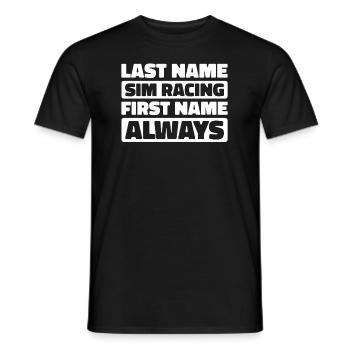 Sim Racing - Men's T-Shirt - black - Front - AI Model Male 178 light (178cm)