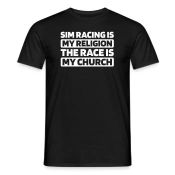 Sim Racing - Men's T-Shirt - black - Front - AI Model Male 178 light (178cm)