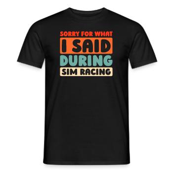 Sim Racing - Männer T-Shirt - Schwarz - Vorne - AI Model Male 178 light (178cm)