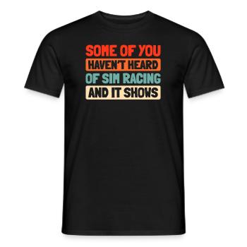 Sim Racing - Men's T-Shirt - black - Front - AI Model Male 178 light (178cm)